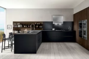 Piano cucina in Fenix grigio scuro